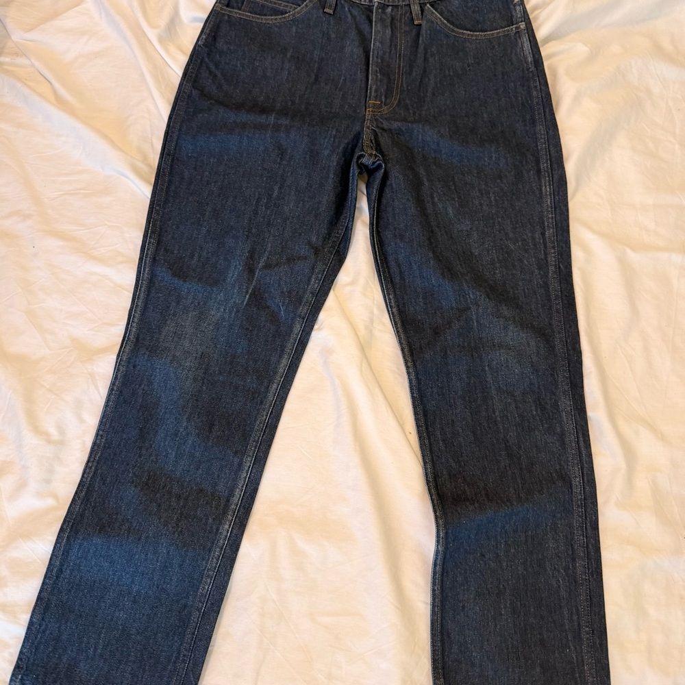 Frame Le Italien Straight Classic Blue Denim Jeans NWT Size 28 - Picture 3 of 11